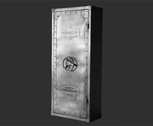 Iron Gray 1 Door Industrial Iron Metal Distressed Rack Storage Locker Wardrobe