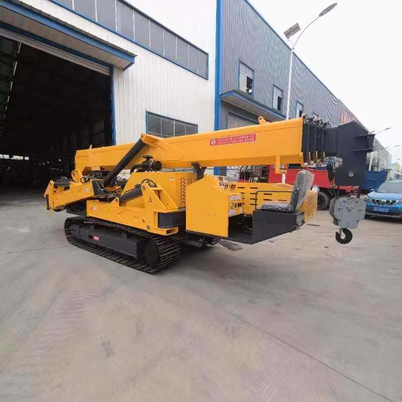 8t Mini Crawler Spider Crane Telescopic Boom Building Materials Shops Mobile Mini Spider Crane for Lifting