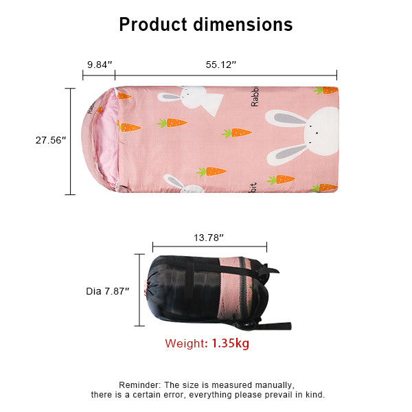 Detachable Warm Kids Sleeping Bags For Adults Pongee Lined Children'S Sleeping Bags