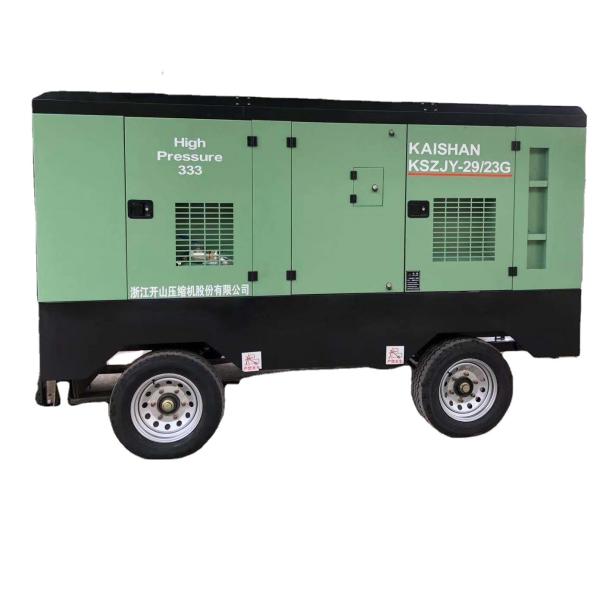 23bar Pressure Diesel Screw Drill Air Compressor 65L Oil Capacity 29m³/Min