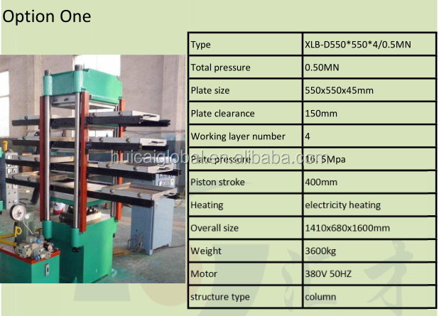 Recycling Rubber Powder Rubber Tile Vulcanize Press with CE ISO9001 Certificate from HUICAI