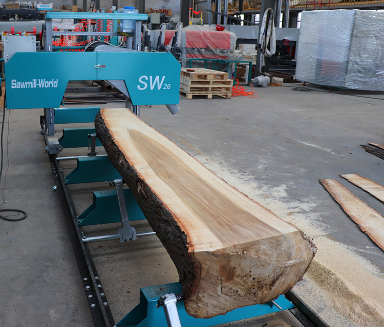 SW26G Gasoline Portable Band Sawmill Machine For Wood Cutting, Log Cutting Mobile Sawmill