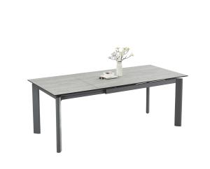 Quality 1400+600*900*760mm Extension Dining Table Laminam Ceramic Top With Tempered Glass Material wholesale