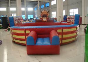 Quality Attractive Inflatable Rodeo Bull , Funny Theme Inflatable Bull Ride Digital Printing wholesale