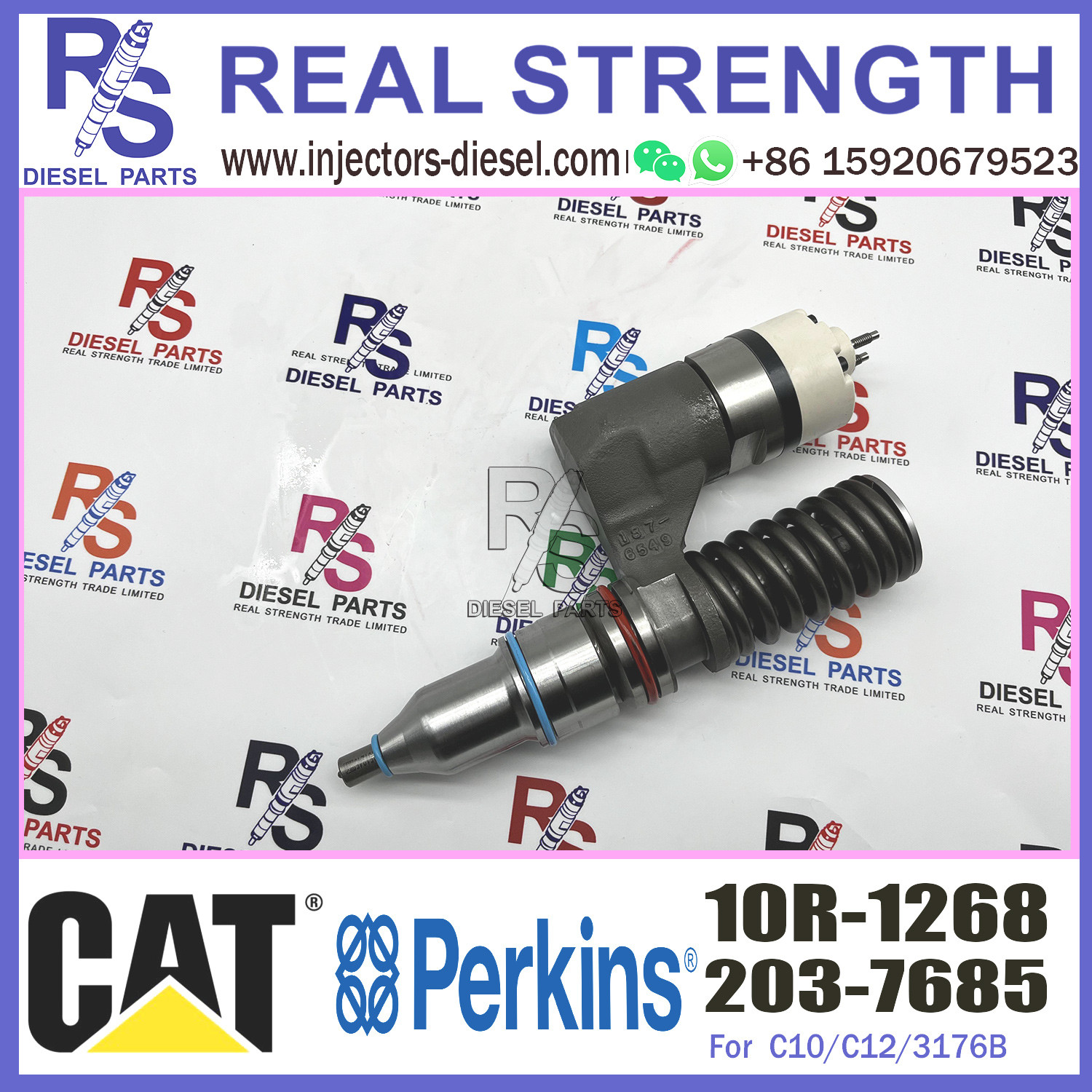 Diesel Common rail Diesel Fuel Injector 203-7685 10R-1268 for Caterpillar Excavator C10/C12/3176B