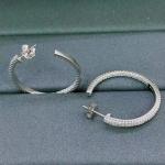 Diamond Moissanite Sterling Silver Small Hoop Earrings ODM