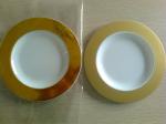 6 inch gold plastic cutlery&elegant plastic plates heavy weight dinner plate