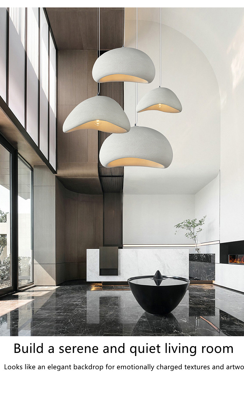 Restaurant Dining Island LED Chandelier Modern Coffee Bar Study Bedroom Lighting Wabi Sabi Pendant Lamp（WH-VP-161)