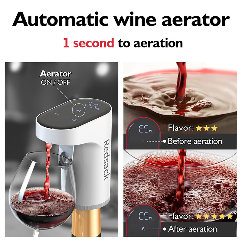 4.5W Electric Wine Dispenser for Parties and Family Gatherings ABS Food Grade Silicone PP Black/White/Red/Gold