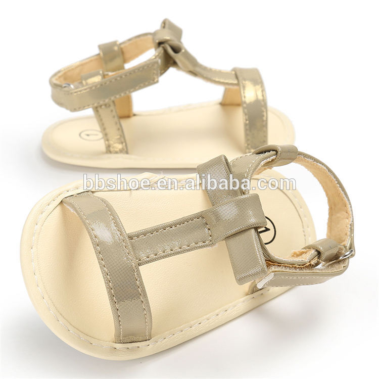 Concise style t-strap soft-sole 0-2 years boy and girl sandals slippers baby