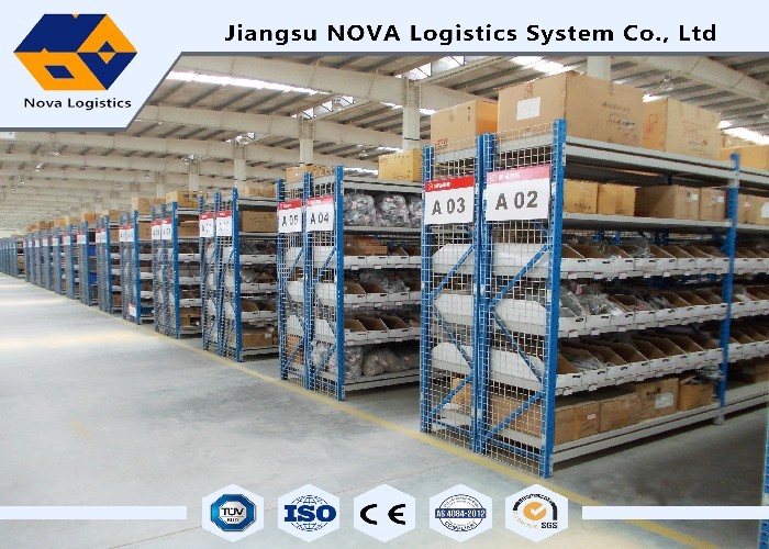 Storing Angle Slotted Storage Racks , Light Duty Boltless Rivet Shelving Warehouses