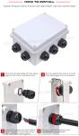 Plastic IP68 Waterproof Cable Glands Electrical Joints Connectors with Integral