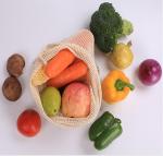 Customized Mesh Netting Bags Food Grade Cotton Mesh Cream White Color Long