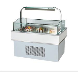 Quality Sandwich Refrigerated Cake Display Case Square Shape Glass Cake Cabinet wholesale