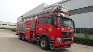 Quality SINOTRUK 324KW Fire Fighting Water Truck 6x4 With 32M Telescopic Boom wholesale