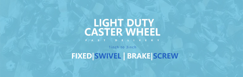 Light Duty 1inch to 3inch Furniture PP Black Swivel with Brake Caster