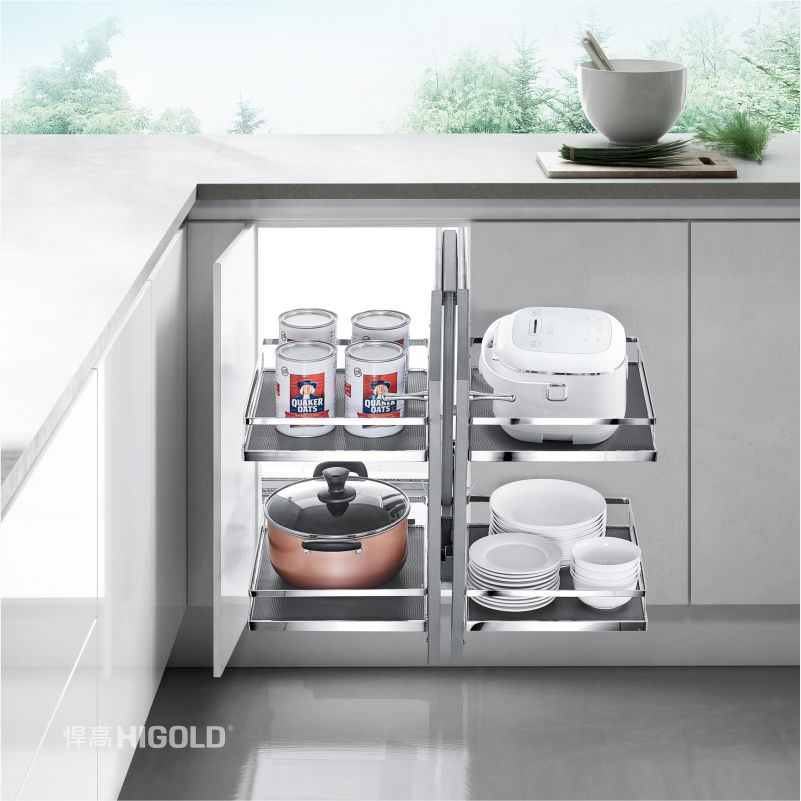 Blum Lazy Susan Storage Drawer Slide for YALIG Modern 3D Model Design Kitchen Cabinet