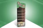 Five Shelf Pos Cardboard Displays , Logo Cardboard Shop Display For Snacks