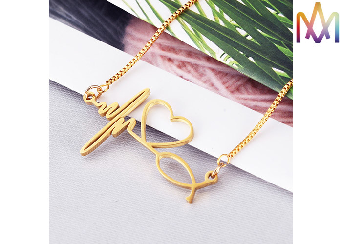 OEM ODM Free Engraving Stethoscope Heart Pendant