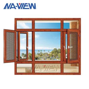 Quality Wooden Grain Thermal Break Aluminium Casement Window wholesale