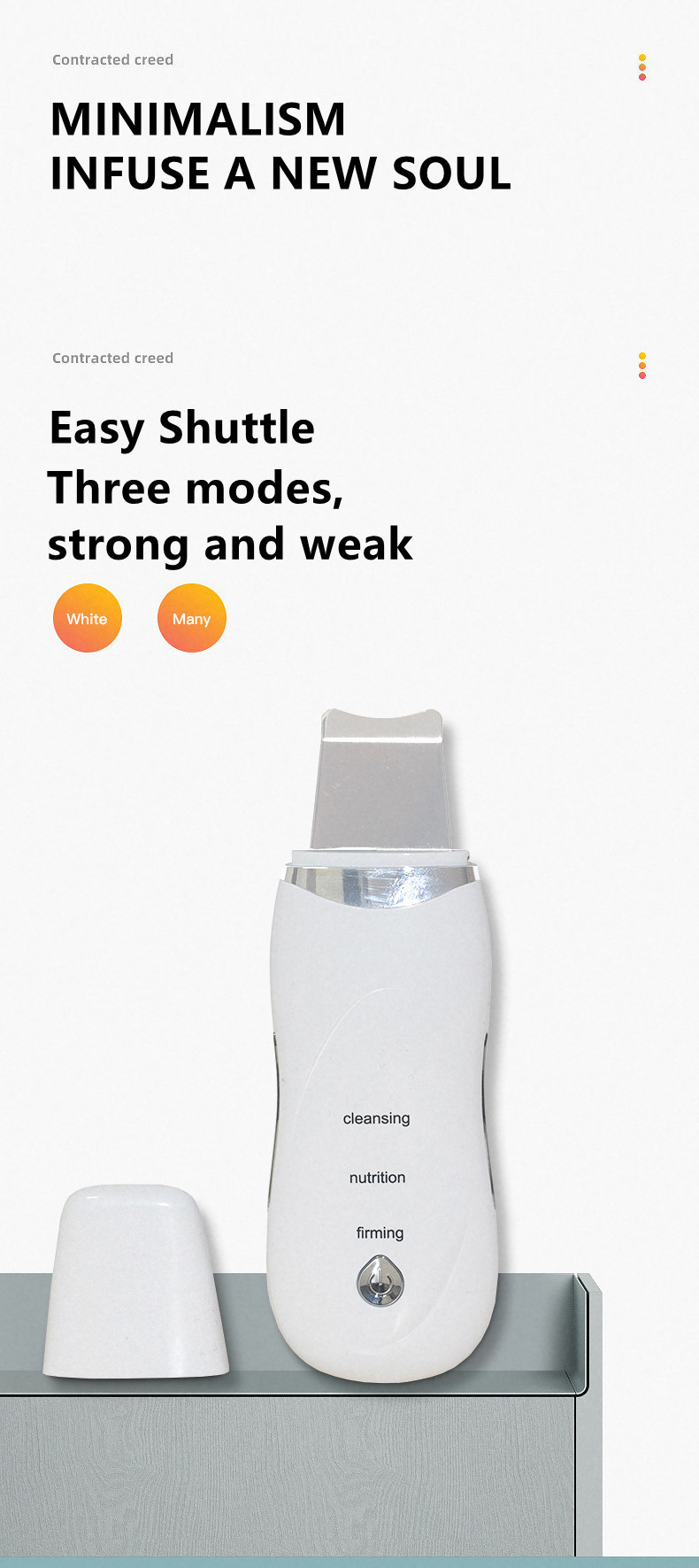 EMS Ultrasonic Skin Cleanser Spatula Deep Cleansing Face firmming
