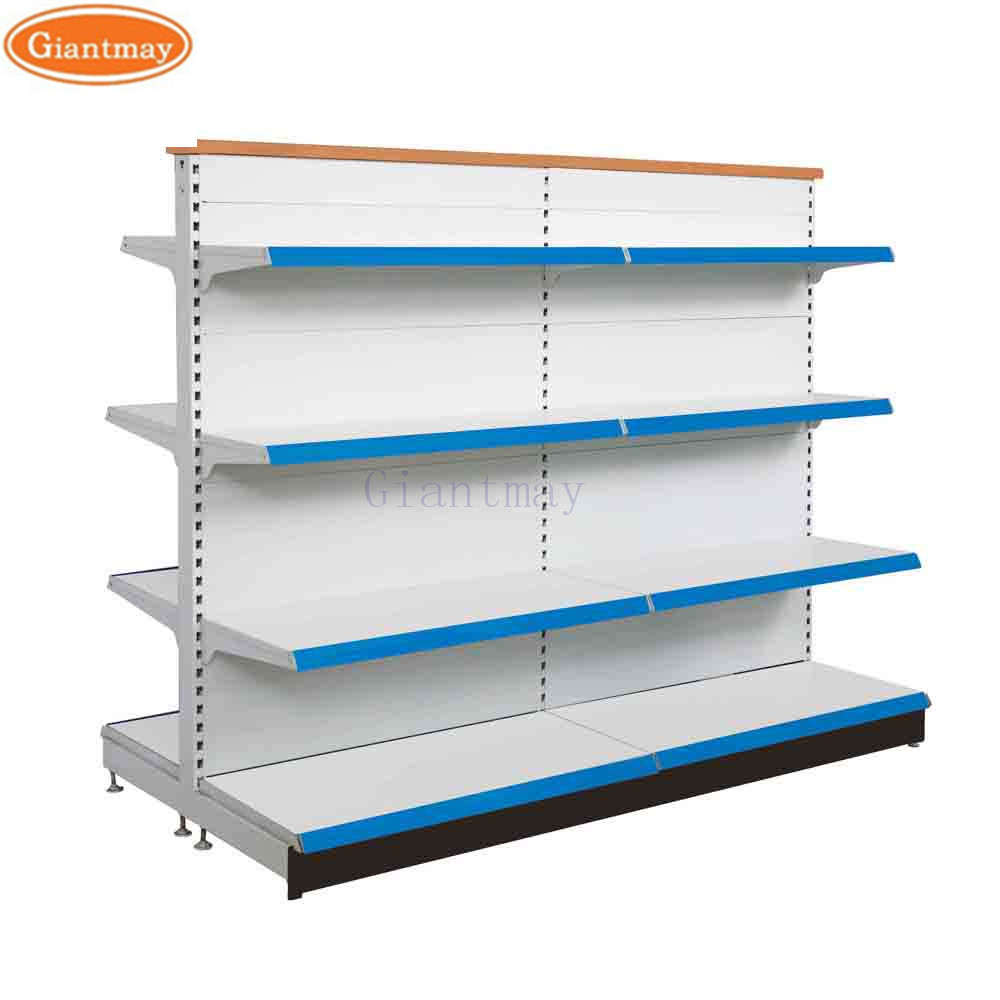 Double Sides Gondola Shelving Retail Display Racks For Store Steel Supermarket Shelf