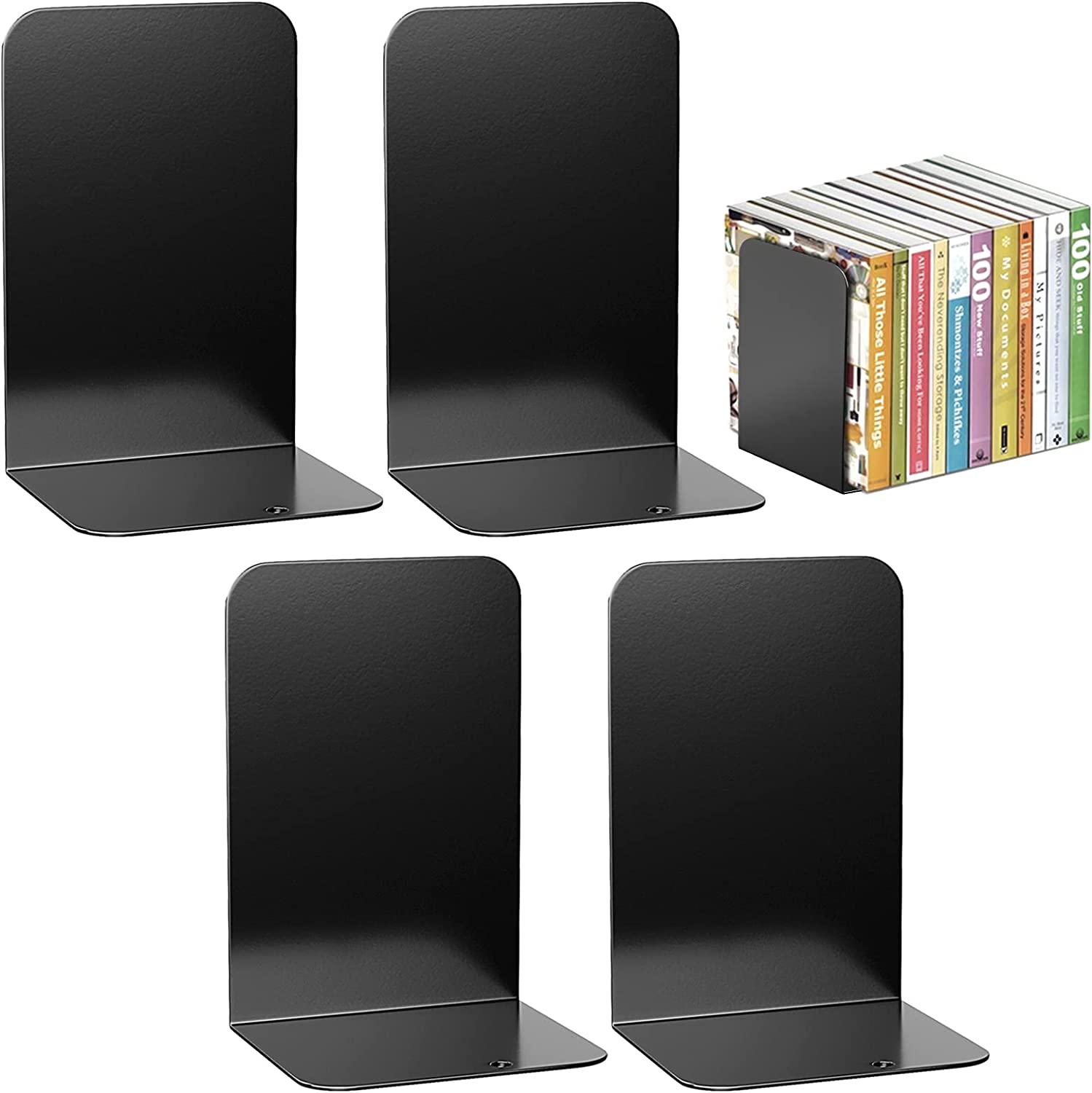 ISO9001 Rohs CE Black Metal Bookends for Heavy Books Floating Shelves Book Shelf Holder