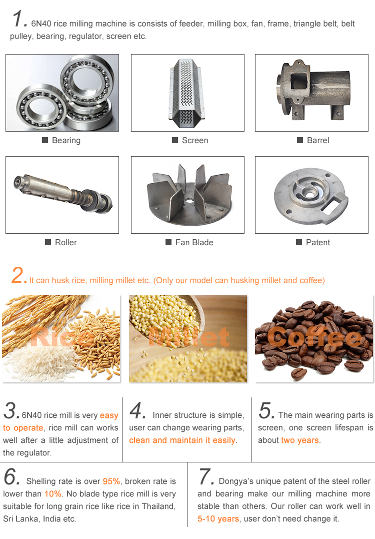 DONGYA Professional Auto Japan Rice Mill for Agricultural Equipment