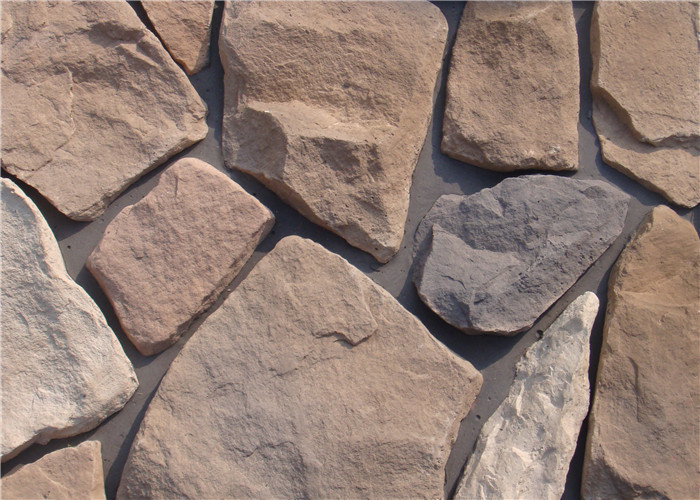 Scattered Artificial Rock Siding For Villas / Railway Station Steam - Cured