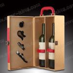 Leather Cardboard Wine Bottle Packaging Boxes , Frosting Bottle Gift Packaging