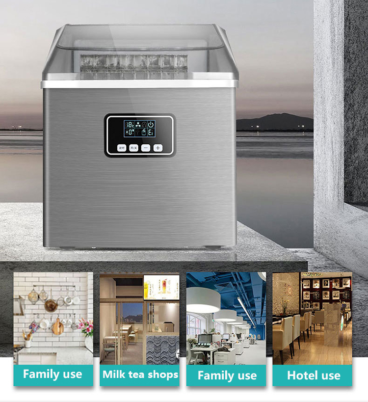 25kg Automatic Home Cube Ice Small Mini Portable Countertop Ice Maker Machine for Tap Water Or Bottled Water Business