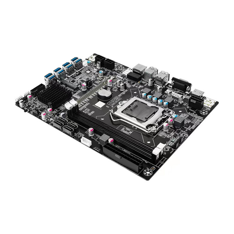 Customized B75 motherboard chassis 8gpu motherboard case with power supply ram and ssd B75 graphics card case