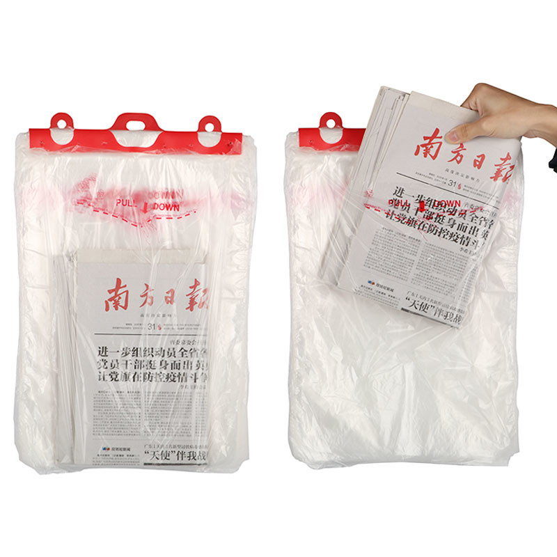 Customized Printed Shopping Plastic Bags For Newspaper Delivery