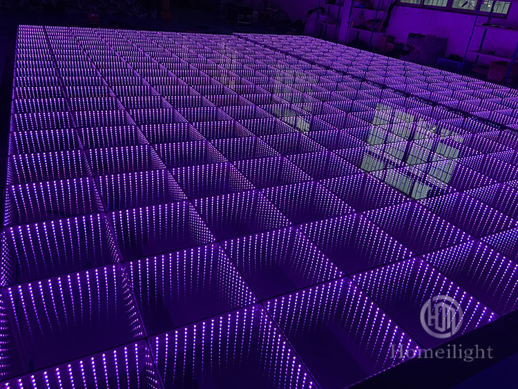 High Brightness 3D Double Time Tunnel Dance Floor for Disco DJ Stage Bar Night Club