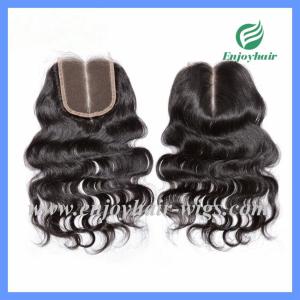 Quality Lace top closure 4''x4'' ,brazilian virgin hair natural color body wave 10''-24''length wholesale