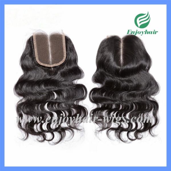 Lace top closure 4''x4'' ,brazilian virgin hair natural color body wave 10''-24'