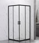 Corner Bathroom Black Frame 2 Sided Shower Cubicle Aluminum Frame