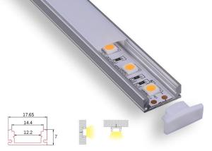 Quality Sliver Led Strip Aluminum Channel , Super Slim Led Strip Light Aluminium Extrusion wholesale