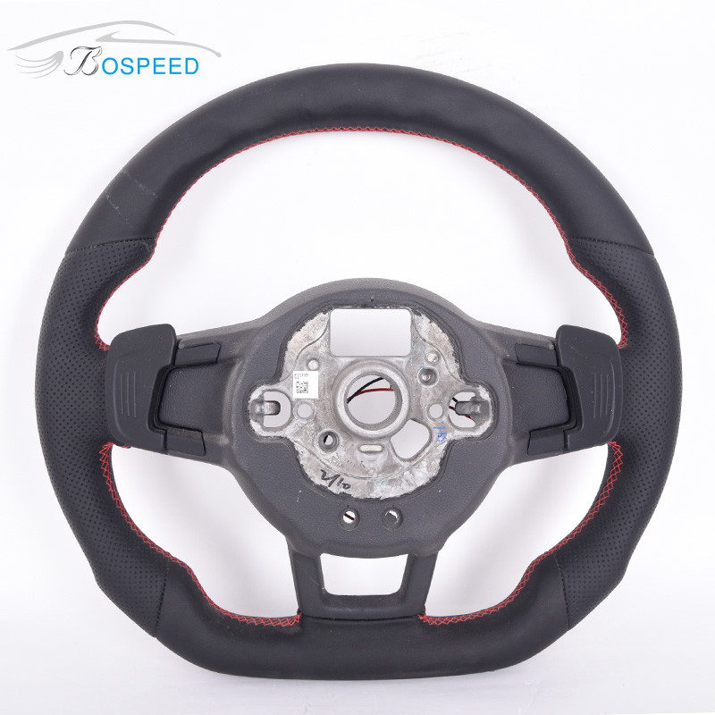 OEM Leather Volkswagen Carbon Fiber Steering Wheel Racing Car LED Display