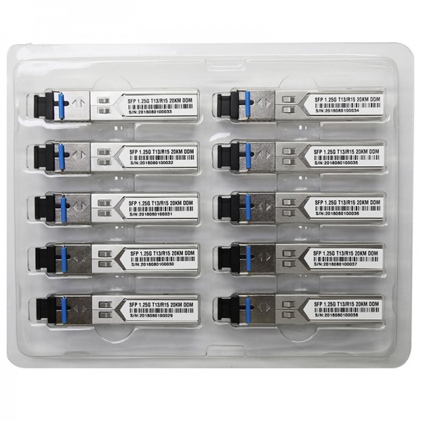 1.25G Bidi Fiber Optic SFP Module SC Connector 20Km Gigabit Optical Transceiver