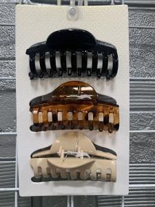 Quality Durable Big Plastic Hair Accessories Claws Black Brown Color wholesale