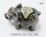 Gift Jewelry Box Elephant Shape Trinket Box Alloy Jewelry Box
