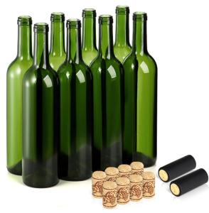 Quality Collar Material Glass 750ml Olive Green Glass Bordeaux Wine Bottles Popular Pick wholesale