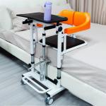 Orange Adjustable Transfer Lift Chair Paralyzed Hydraulic Lift Wheelchair