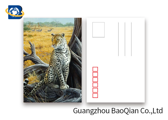 Customized Size 3D Lenticular Postcards Wild Animals Pattern Pictures UV Printing