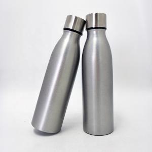 Quality 17oz Nature Color Stainless Sports Bottle , Vacuum Sports Bottle With Pop Up Lid wholesale