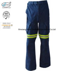 Quality Safety Protective Fire Resistant Pants / Insulated Fr Pants Denim With Reflective Tape wholesale