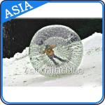 Clear Inflatable Human Hamster Ball , Zorb Ball Used On Snow