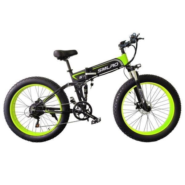 SMLRO S11 26x4.0 inch Fat Tire Folding E-Bike 1000W Motor 14AH S/\MSUNG Lithium