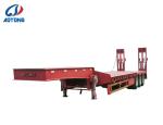 Truck Trailer 3 Axles/ 4 Axles 13000--16000mm Length 50 Ton Lowboy Trailer in